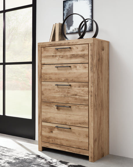 Furniture City Houma - Ashley Furniture - Hyanna Chest of Drawers - Five Drawer Chest / Tan Brown - B1050-46