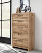 Furniture City Houma - Ashley Furniture - Hyanna Chest of Drawers - Five Drawer Chest / Tan Brown - B1050-46