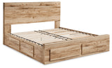 Hyanna King Panel Storage Bed with 2 Under Bed Storage Drawers