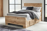 Furniture City Houma - Ashley Furniture - Hyanna Bedroom - Full Panel Bed with 1 Side Storage / Tan Brown - B1050B25