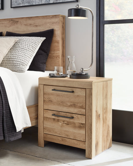 Furniture City Houma - Ashley Furniture - Hyanna Nightstand - Two Drawer Night Stand / Tan Brown - B1050-92