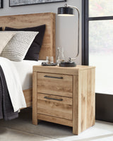 Hyanna Queen Panel Storage Bed, Dresser, Mirror and Nightstand