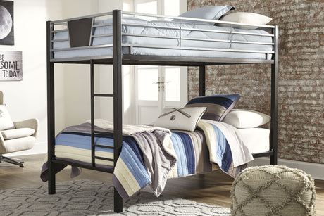 Furniture City Houma - Ashley Furniture - Dinsmore Twin over Twin Bunk Bed with 2 Mattresses - Twin over Twin Bunk Bed with 2 Mattresses - B106B8