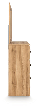 Aleaport Twin Panel Bed, Dresser and Mirror