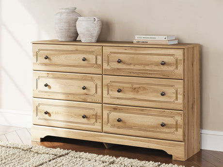 Furniture City Houma - Ashley Furniture - Aleaport Dresser - Six Drawer Dresser / Warm Brown - PCB1075-31
