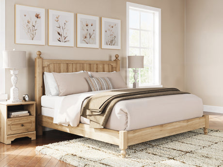Furniture City Houma - Ashley Furniture - Aleaport King Panel Bed - King Panel Bed / Warm Brown - PCB1075B8