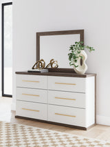 Furniture City Houma - Ashley Furniture - Kendanport Bedroom - Dresser and Mirror / Brown - PCB1108B1