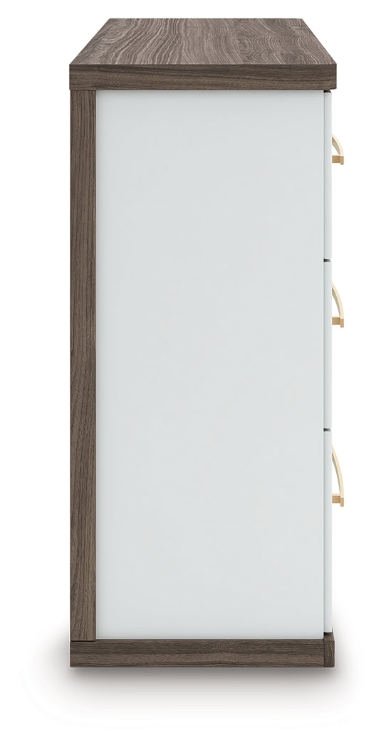 Kendanport King Upholstered Bed, Dresser and Nightstand