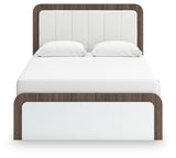 Kendanport Queen Upholstered Bed, Dresser, Mirror and Nightstand
