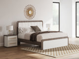 Furniture City Houma - Ashley Furniture - Kendanport Bedroom - King Upholstered Bed / White/Brown - PCB1108B8