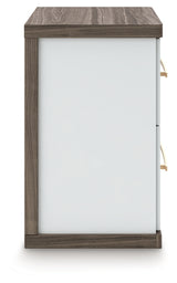 Kendanport Queen Upholstered Bed, Dresser and Nightstand