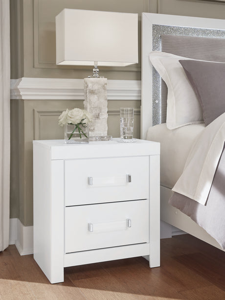 Furniture City Houma - Ashley Furniture - Maeling Nightstand - Two Drawer Night Stand - PCB1119-92