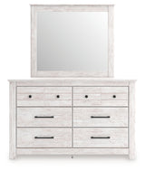 Makidern Queen Panel Storage Bed, Dresser and Mirror