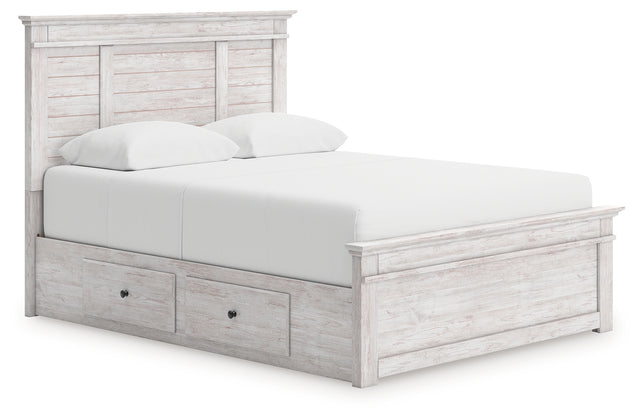 Furniture City Houma - Ashley Furniture - Makidern Queen Panel Storage Bed - Queen Panel Storage Bed - PCB1171B7