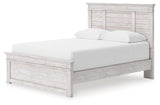 Makidern Queen Panel Bed with Storage, Dresser and Mirror