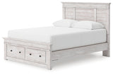 Makidern Queen Panel Storage Bed, Dresser and Mirror