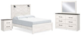 Furniture City Houma - Ashley Furniture - Gerridan Queen Panel Bed - Queen Panel Bed, Dresser, Mirror, and Nightstand / White/Gray - B1190B15