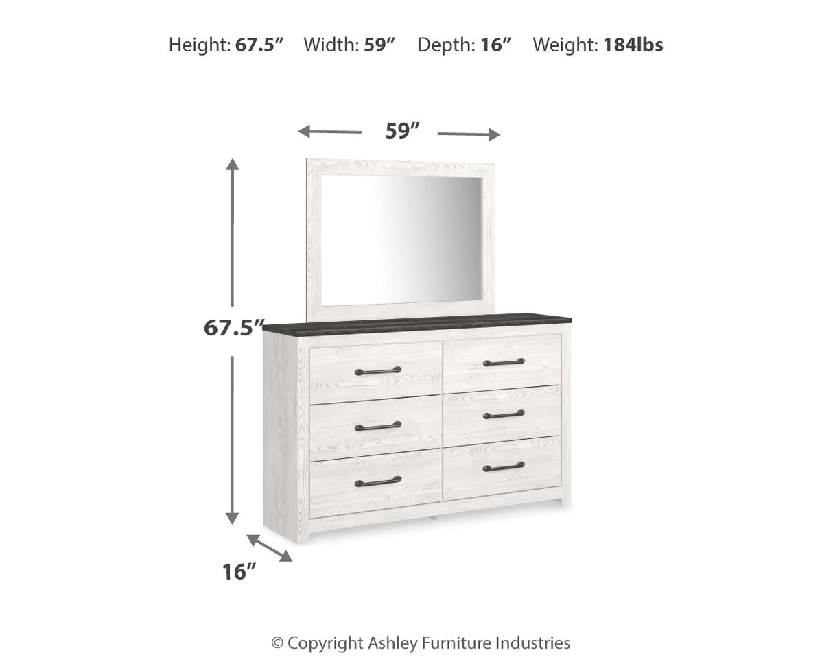 Gerridan Queen Panel Bed, Dresser, Mirror, Chest and Nightstand