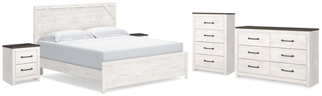 Furniture City Houma - Ashley Furniture - Gerridan King Panel Bed, Dresser, Chest and 2 Nightstands - King Panel Bed, Dresser, Chest and 2 Nightstands - B1190B27