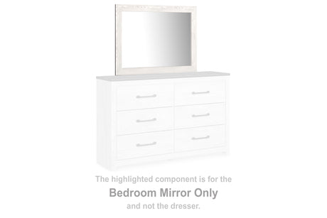 Furniture City Houma - Ashley Furniture - Gerridan Bedroom Mirror - Bedroom Mirror / White/Gray - B1190-36