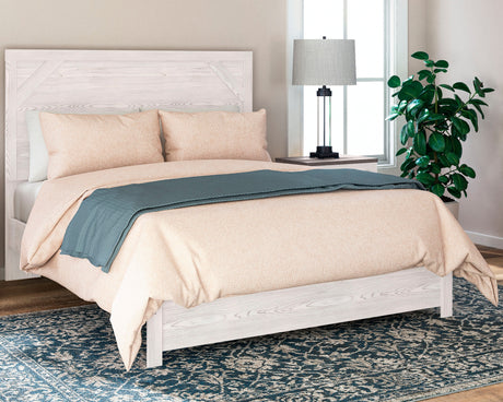 Furniture City Houma - Ashley Furniture - Gerridan Queen Panel Bed - Queen Panel Bed / White/Gray - B1190B2