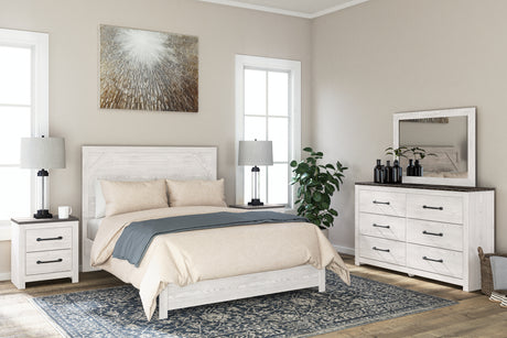 Furniture City Houma - Ashley Furniture - Gerridan Nightstand - Two Drawer Night Stand / White/Gray - B1190-92