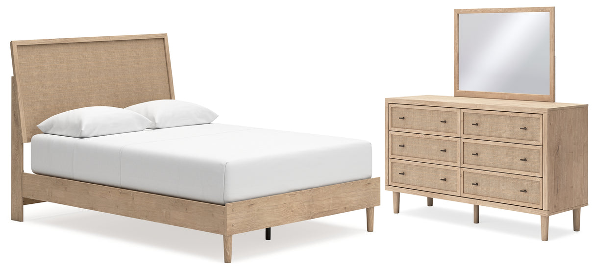 Furniture City Houma - Ashley Furniture - Cielden Queen Panel Bed - Queen Panel Bed, Dresser and Mirror / Two-tone - B1199B4