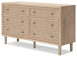 Cielden Queen Upholstered Bed, Dresser and 2 Nightstands