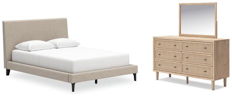 Furniture City Houma - Ashley Furniture - Cielden Queen Upholstered Bed, Dresser and Mirror - Queen Upholstered Bed, Dresser and Mirror - B1199B2