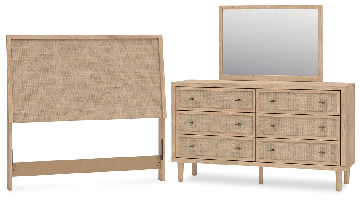Cielden Full Panel Bed, Dresser and Mirror