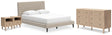 Furniture City Houma - Ashley Furniture - Cielden Queen Upholstered Bed, Dresser and 2 Nightstands - Queen Upholstered Bed, Dresser and 2 Nightstands / Two-tone - B1199B20