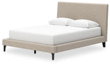 Cielden Queen Upholstered Bed, Dresser and Mirror