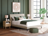 Cielden Queen Upholstered Bed, Dresser and Mirror