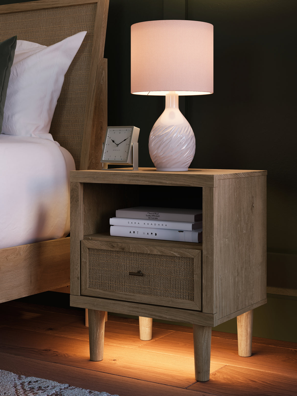 Cielden King Panel Bed, Dresser and Nightstand