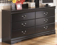Furniture City Houma - Ashley Furniture - Huey Vineyard Dresser - Six Drawer Dresser / Black - B128-31
