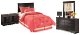 Furniture City Houma - Ashley Furniture - Huey Vineyard Twin Sleigh Headboard, Dresser, Mirror and 2 Nightstands - Twin Sleigh Headboard, Dresser, Mirror and 2 Nightstands - B128B50
