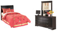 Furniture City Houma - Ashley Furniture - Huey Vineyard Twin Sleigh Headboard, Dresser and Mirror - Twin Sleigh Headboard, Dresser and Mirror - B128B44