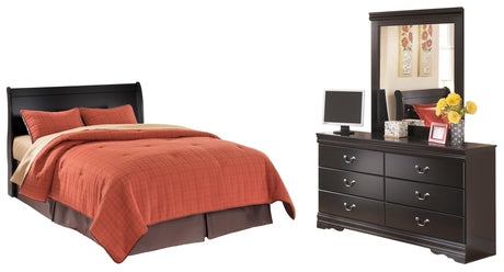 Furniture City Houma - Ashley Furniture - Huey Vineyard Queen Sleigh Headboard, Dresser and Mirror - Queen Sleigh Headboard, Dresser and Mirror - B128B45