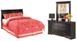 Furniture City Houma - Ashley Furniture - Huey Vineyard Full Sleigh Headboard, Dresser and Mirror - Full Sleigh Headboard, Dresser and Mirror - B128B46