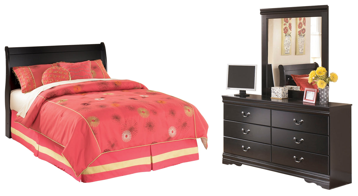 Furniture City Houma - Ashley Furniture - Huey Vineyard Full Sleigh Headboard, Dresser and Mirror - Full Sleigh Headboard, Dresser and Mirror - B128B46