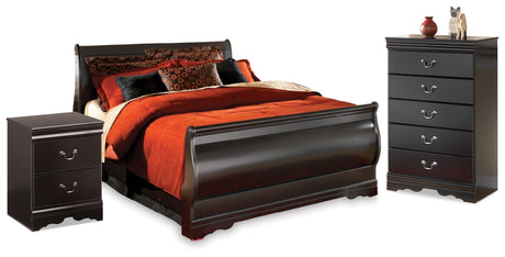 Furniture City Houma - Ashley Furniture - Huey Vineyard Full Sleigh Bed, Chest and Nightstand - Full Sleigh Bed, Chest and Nightstand - B128B49