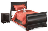 Furniture City Houma - Ashley Furniture - Huey Vineyard Twin Sleigh Bed and Nightstand - Twin Sleigh Bed and Nightstand - B128B41