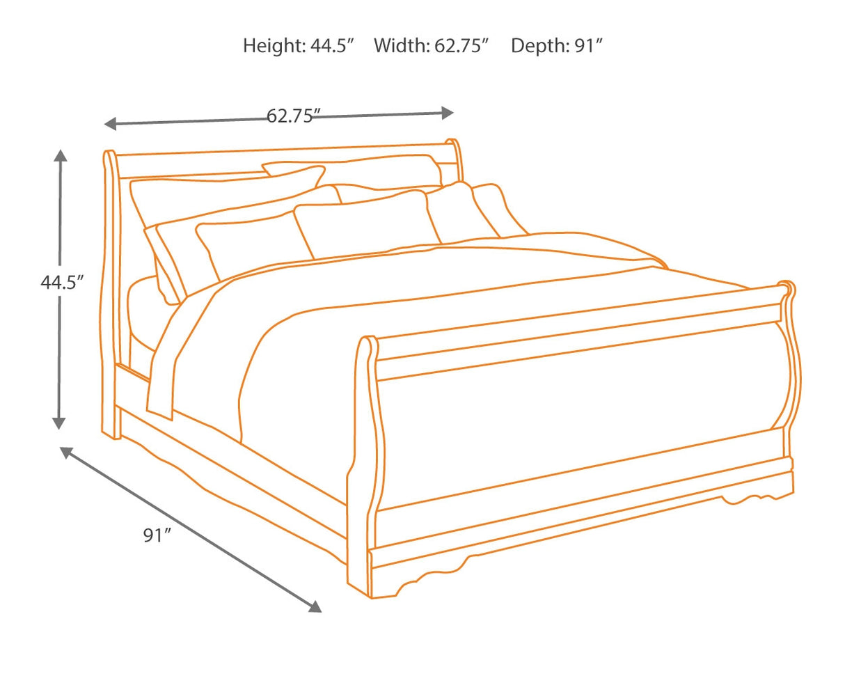 Huey Vineyard Queen Sleigh Bed