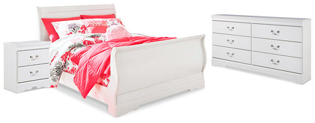 Furniture City Houma - Ashley Furniture - Anarasia Full Sleigh Bed, Dresser and Nightstand - Full Sleigh Bed, Dresser and Nightstand - B129B17