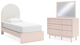 Furniture City Houma - Ashley Furniture - Wistenpine Twin Upholstered Panel Bed, Dresser and Mirror - Twin Upholstered Panel Bed, Dresser and Mirror - B1323B2
