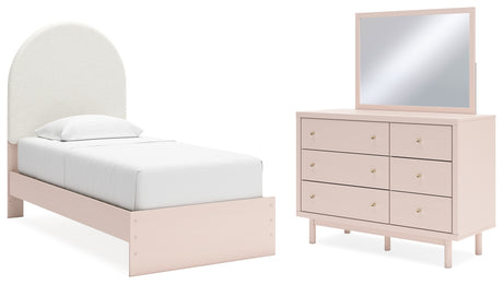 Furniture City Houma - Ashley Furniture - Wistenpine Twin Upholstered Panel Bed, Dresser and Mirror - Twin Upholstered Panel Bed, Dresser and Mirror - B1323B2