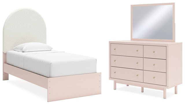 Furniture City Houma - Ashley Furniture - Wistenpine Twin Upholstered Panel Bed, Dresser and Mirror - Twin Upholstered Panel Bed, Dresser and Mirror - B1323B2
