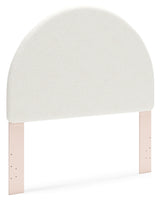 Wistenpine Full Upholstered Panel Headboard, Dresser and Mirror