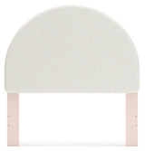 Wistenpine Full Upholstered Panel Headboard, Dresser and Mirror