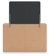 Kinlanni Queen Upholstered Panel Bed, Dresser and Mirror